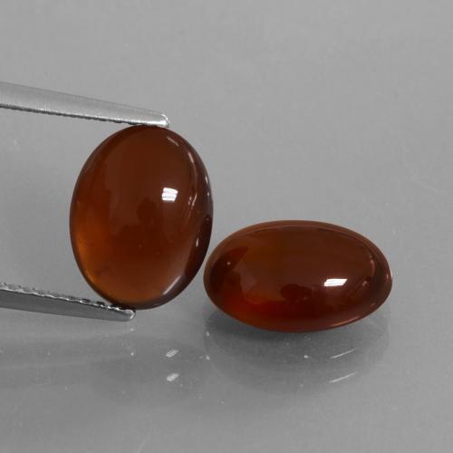 Reddish Brown Hessonite Garnet Gem - 3.7ct Oval Cabochon (ID: 428180)