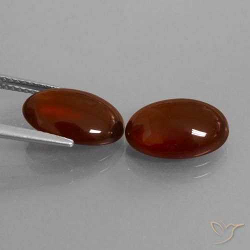 Hessonite Garnet Gemstones in 13 x 9 mm (calibrated) Size for Sale, Hessonite Garnet Stones in Reddish Brown Color