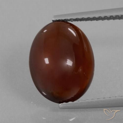5.12 ct Brown Hessonite Garnet, 12.8 x 10 mm Oval Cut From Sri Lanka, Photo A