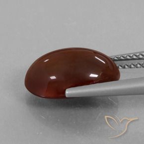 Hessonite Garnet Gemstone in 13 x 9 mm (calibrated) Size for Sale, Hessonite Garnet Stone in Medium-Dark Brown Color