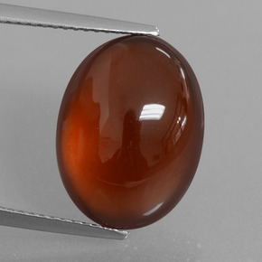 12.33 ct Orange Hessonite Garnet Gemstone, Hessonite Garnet Gem in Oval Cabochon Shape for Sale.