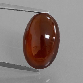 10.15 ct Orange Hessonite Garnet Gemstone, Hessonite Garnet Gem in Oval Cabochon Shape for Sale.