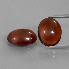 Deep Cinnamon Brown Hessonite Garnet Gem - 3.8ct Oval Cabochon (ID: 428341)