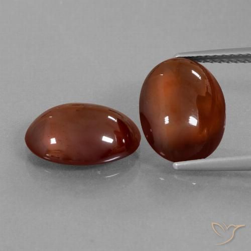 8.69 ct Red Hessonite Garnet, 12 x 9 mm Oval Cut From Sri Lanka, Photo A