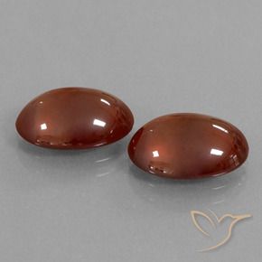 8.69 ctw Red Hessonite Garnet Stones, Natural Hessonite Garnet in Oval Cabochon Shape for Sale