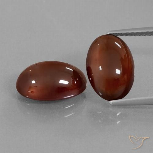 8.68 ct Red Hessonite Garnet, 11.9 x 8.1 mm Oval Cut From Sri Lanka, Photo A