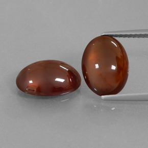 7.57 ct Orange Hessonite Garnet Gemstone, Hessonite Garnet Gem in Oval Cabochon Shape for Sale.
