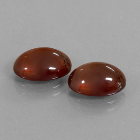7.67 ctw Red Hessonite Garnet Stones, Natural Hessonite Garnet in Oval Cabochon Shape for Sale