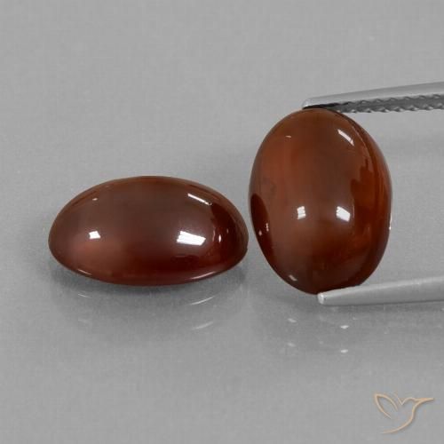 8.49 ct Red Hessonite Garnet, 11.8 x 8.1 mm Oval Cut From Sri Lanka, Photo A