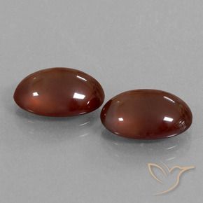 8.49 ctw Red Hessonite Garnet Stones, Natural Hessonite Garnet in Oval Cabochon Shape for Sale