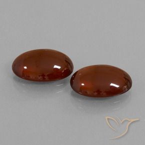 10.68 ctw Brown Hessonite Garnet Stones, Natural Hessonite Garnet in Oval Cabochon Shape for Sale