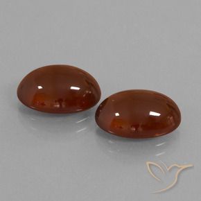 12.22 ctw Brown Hessonite Garnet Stones, Natural Hessonite Garnet in Oval Cabochon Shape for Sale