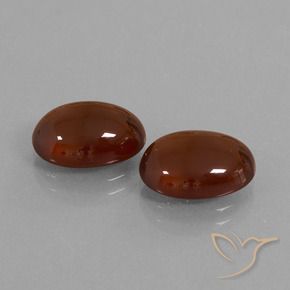10.47 ctw Brown Hessonite Garnet Stones, Natural Hessonite Garnet in Oval Cabochon Shape for Sale