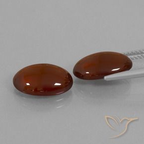 Hessonite Garnet Gemstones in 13 x 9 mm (calibrated) Size for Sale, Hessonite Garnet Stones in Medium-Dark Brown Color