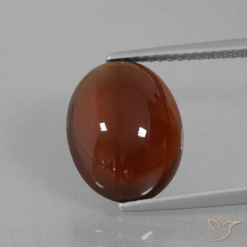 6.9 ct Brown Hessonite Garnet, 12.9 x 10.1 mm Oval Cut From Sri Lanka, Photo A