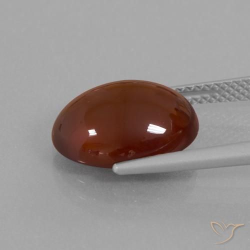 Hessonite Garnet Gemstone in 12.9 x 10.1 mm Size for Sale, Hessonite Garnet Stone in Medium-Dark Brown Color