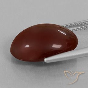Hessonite Garnet Gemstone in 14 x 10 mm (calibrated) Size for Sale, Hessonite Garnet Stone in Pecan Brown Color