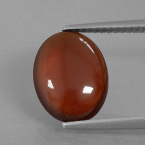 Reddish Brown Hessonite Garnet Gem - 3.8ct Oval Cabochon (ID: 428604)
