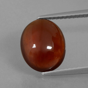 Красновато-коричневый Гранат Гессонит Камень - 3.9ct Овал Кабошон (ID: 428608)