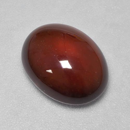6.41 ct Orange Hessonite Garnet Gemstone, Hessonite Garnet Gem in Oval Cabochon Shape for Sale.