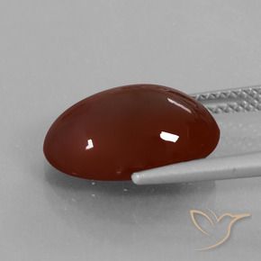 Hessonite Garnet Gemstone in 14 x 10 mm (calibrated) Size for Sale, Hessonite Garnet Stone in Medium-Dark Brown Color