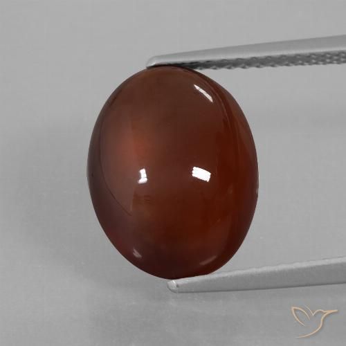 6.64ct Natural Reddish Brown Hessonite Garnet, Oval, Translucent