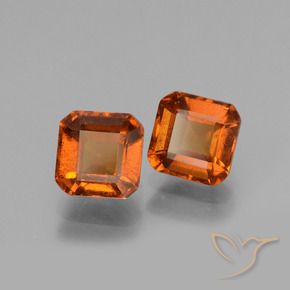 2.86 ctw Orange Hessonite Garnet Stones, Natural Hessonite Garnet in Octagon Facet Shape for Sale