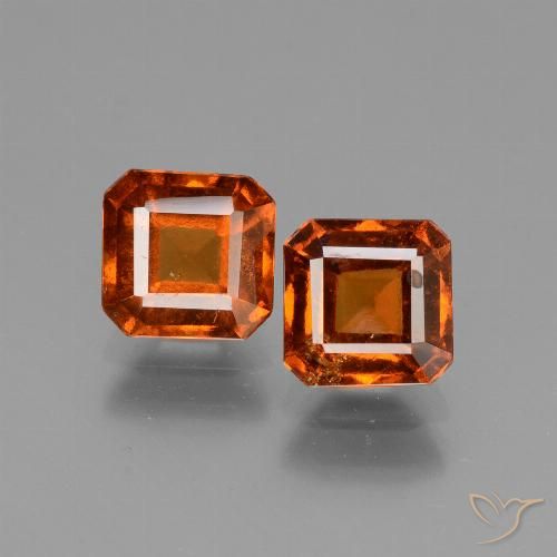 2.77 ct Orange Hessonite Garnet, 6.1 x 6.1 mm Octagon Cut From Madagascar, Photo A