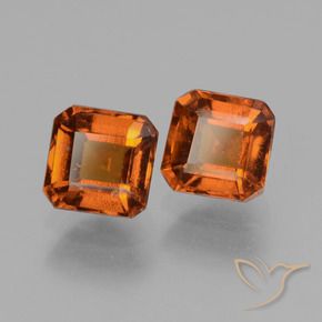 2.75 ctw Orange Hessonite Garnet Stones, Natural Hessonite Garnet in Octagon Facet Shape for Sale
