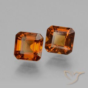 2.36 ctw Orange Hessonite Garnet Stones, Natural Hessonite Garnet in Octagon Facet Shape for Sale