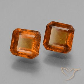 2.77 ctw Orange Hessonite Garnet Stones, Natural Hessonite Garnet in Octagon Facet Shape for Sale