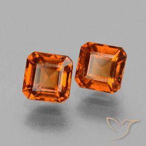 2.73 ctw Orange Hessonite Garnet Stones, Natural Hessonite Garnet in Octagon Facet Shape for Sale
