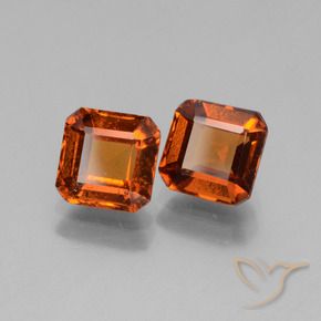 2.69 ctw Orange Hessonite Garnet Stones, Natural Hessonite Garnet in Octagon Facet Shape for Sale