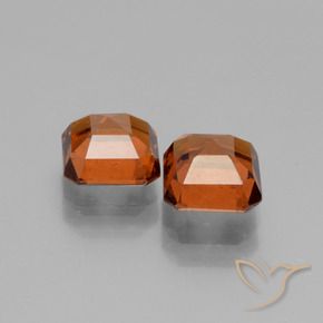 Hessonite Garnet Gemstones in 6 x 6 mm (calibrated) Size for Sale, Hessonite Garnet Stones in Medium Orange Color