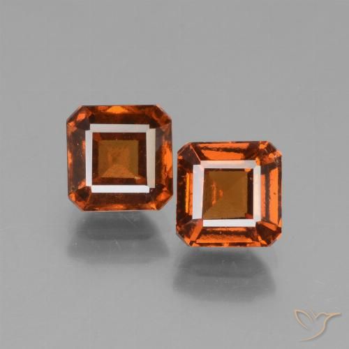 2.9 ct Orange Hessonite Garnet, 6 x 5.9 mm Octagon Cut From Madagascar, Photo A