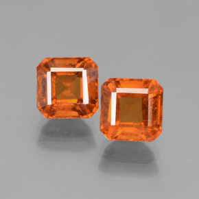 Medium Orange Гранат Гессонит Камень - 1.7ct Фасетный Октагон (ID: 431245)