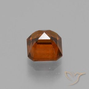 Hessonite Garnet Gemstone in 6.6 x 6.4 mm Size for Sale, Hessonite Garnet Stone in Deep Orange Color
