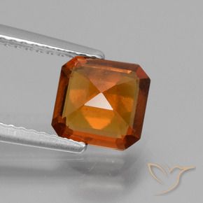 Hessonite Garnet Gemstone in 7 x 7 mm (calibrated) Size for Sale, Hessonite Garnet Stone in Dark Orange Color