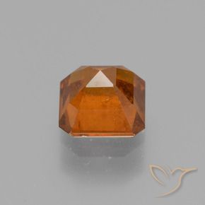 Hessonite Garnet Gemstone in 6.6 x 6.6 mm Size for Sale, Hessonite Garnet Stone in Medium Orange Color