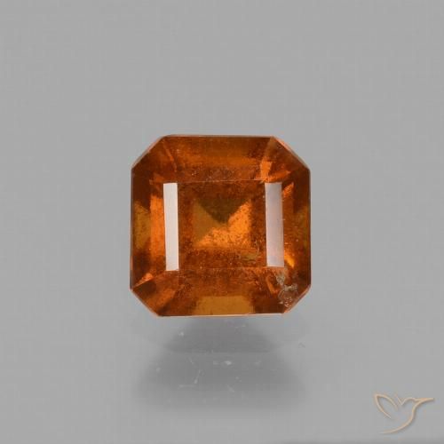 1.48 ct Orange Hessonite Garnet Gemstone, Hessonite Garnet Gem in Octagon Facet Shape for Sale.