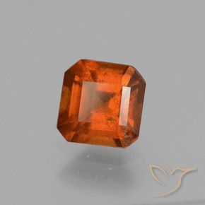 1.48 ct Orange Hessonite Garnet Stone, Natural Hessonite Garnet in Octagon Facet Shape for Sale