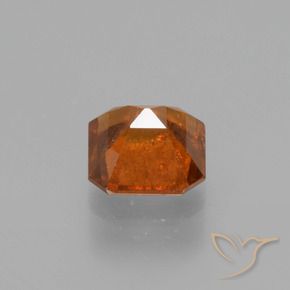 Hessonite Garnet Gemstone in 6.5 x 6.4 mm Size for Sale, Hessonite Garnet Stone in Fire Orange Color