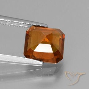 Hessonite Garnet Gemstone in 7 x 7 mm (calibrated) Size for Sale, Hessonite Garnet Stone in Amber Orange Color