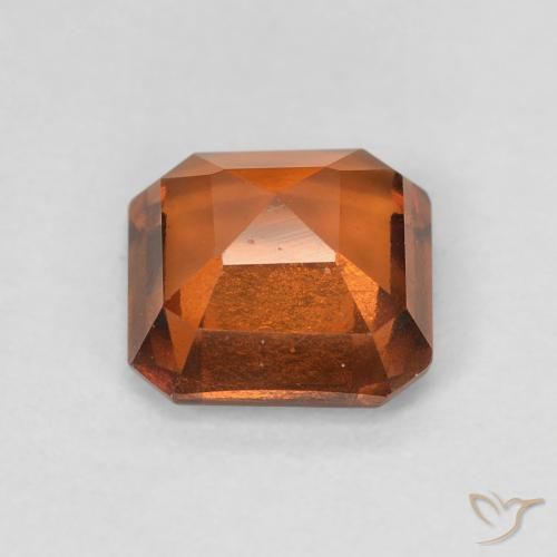 Hessonite Garnet Gemstone in 7 x 7 mm (calibrated) Size for Sale, Hessonite Garnet Stone in Deep Orange Color