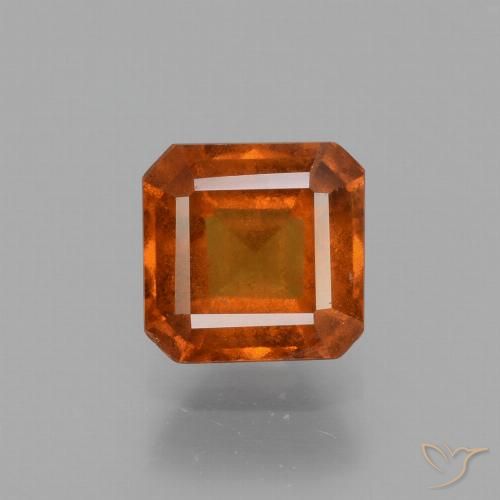 1.97ct Natural Fire Orange Hessonite Garnet, Emerald Cut, VS