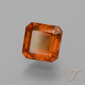 1.97 ct Orange Hessonite Garnet Stone, Natural Hessonite Garnet in Octagon Facet Shape for Sale