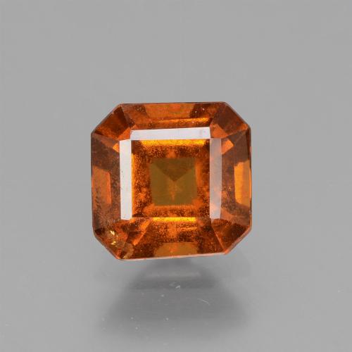 Medium-Dark Orange Hessonite Garnet Gem - 1.7ct Octagon Facet (ID: 431318)