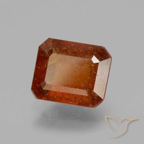 2.61 ct Orange Hessonite Garnet Stone, Natural Hessonite Garnet in Octagon Facet Shape for Sale