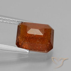 Hessonite Garnet Gemstone in 8.3 x 6.9 mm Size for Sale, Hessonite Garnet Stone in Dark Orange Color