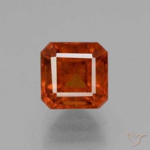 2.51 ct Orange Hessonite Garnet Gemstone, Hessonite Garnet Gem in Octagon Facet Shape for Sale.